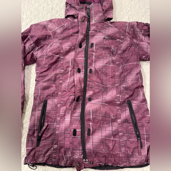 Columbia Waterproof Interchange Omni-Tech Bugaboo  Purple Jacket Women’s Size SM - Picture 4 of 14